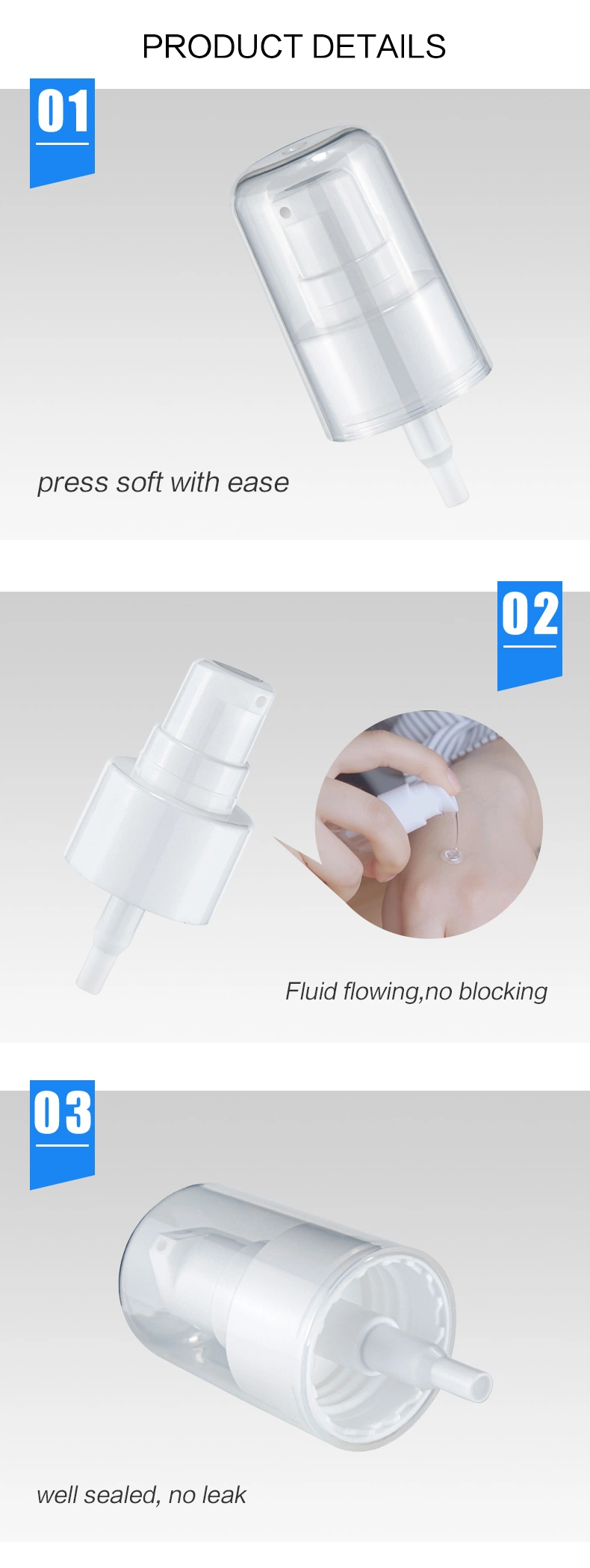 Cosmetic Aluminum Treatment Mini Lotion Cream Hand Pump