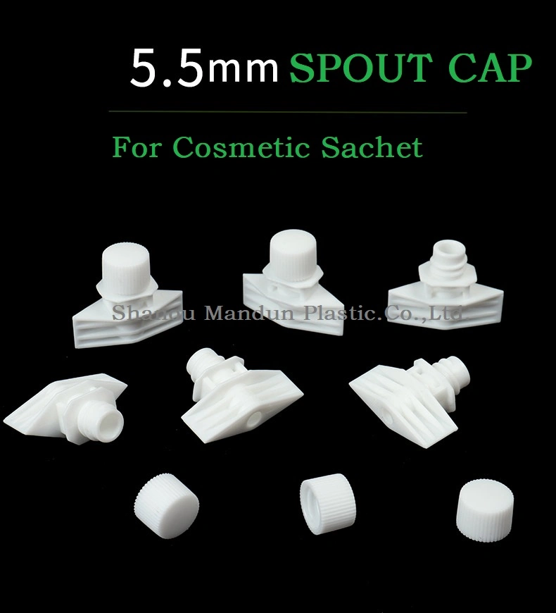 5.5mm Tube Plastic Spout Cap for Cosmetic Sachet and Shampoo Pouch Cosmetic Pouch