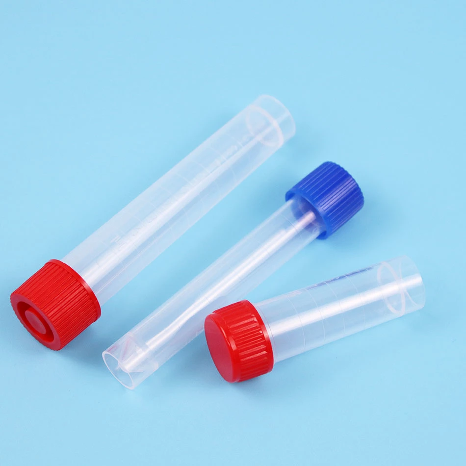 Separate Red Screw Cap Self-Standing PP 10ml Transport Sample Collection Tube Viral Transport Vial Medium Vial Vtm Empt